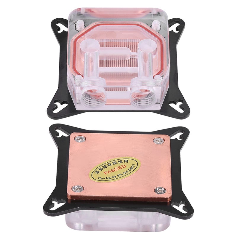 Eboxer GPU Water Block Water Cooling Cooler Base, Copper POM Metal Water Cooling System Parts Kits for DIY PC with Waterway Component - Image 4